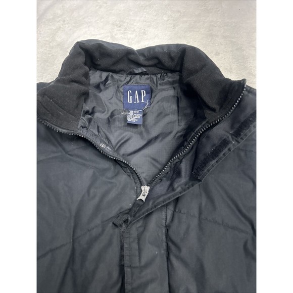 Vintage Y2K Gap Black Full-Zip Puffer Vest Men's Size Small - Picture 2 of 8